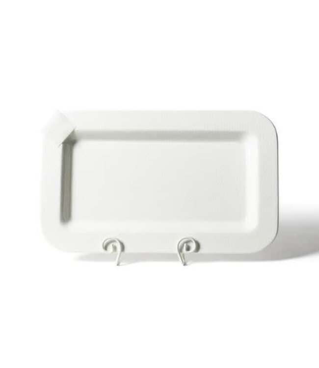 White Small Dot Mini Retangular Platter