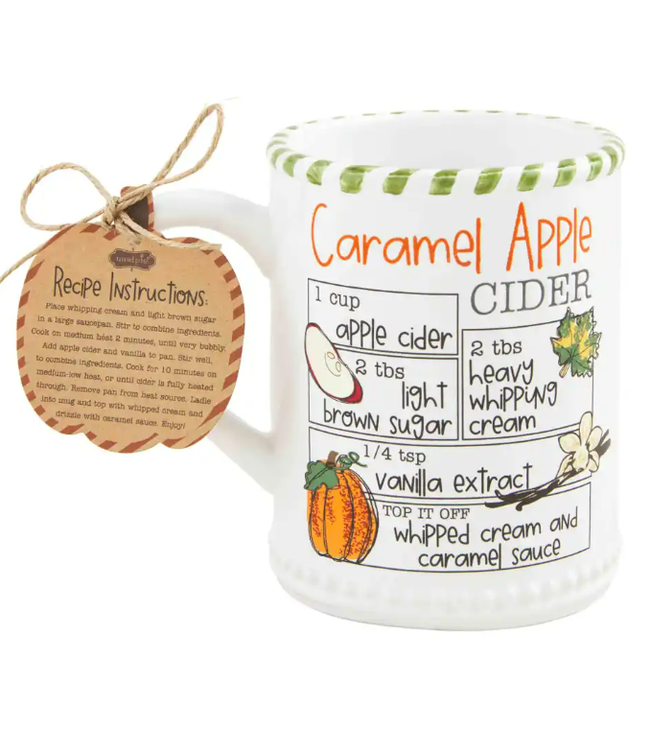 Mud Pie Caramel Apple Cider Fall Recipe Mug