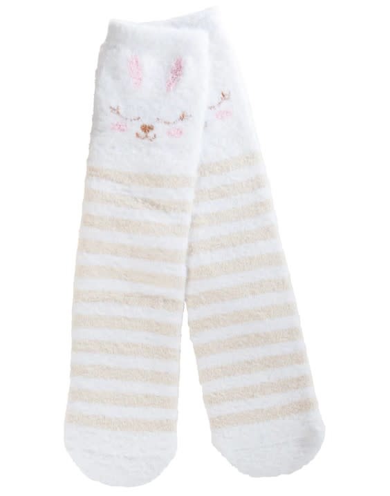 Spring Feather Crew Socks Cotton Tail