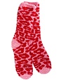 Knit Pickin Fireside Crew Socks Pink Leopard