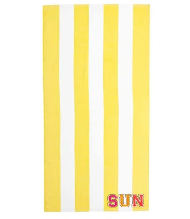 Mud Pie Yellow Patch Beach Towel