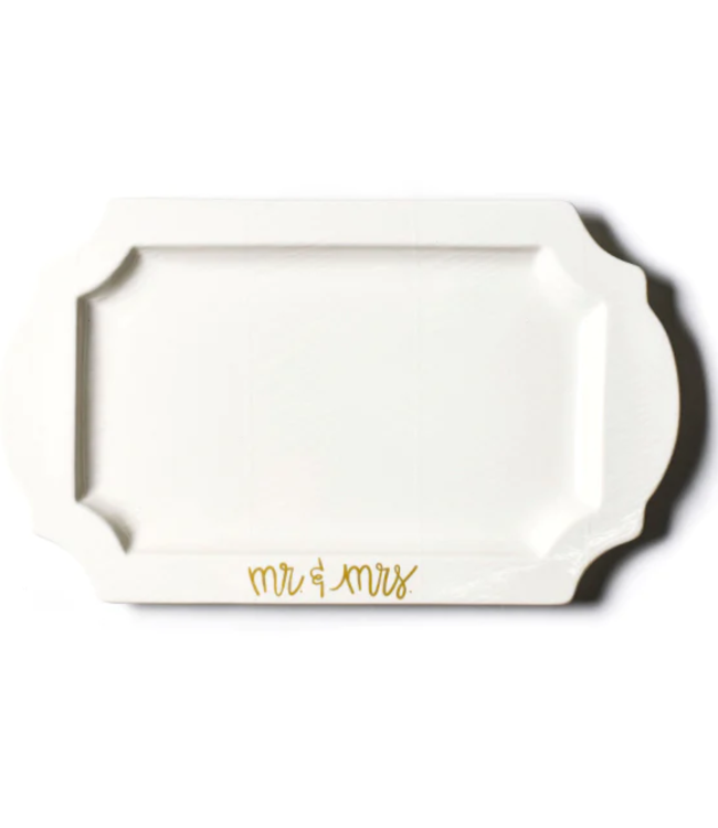 White Mr. and Mrs. Traditional Tray