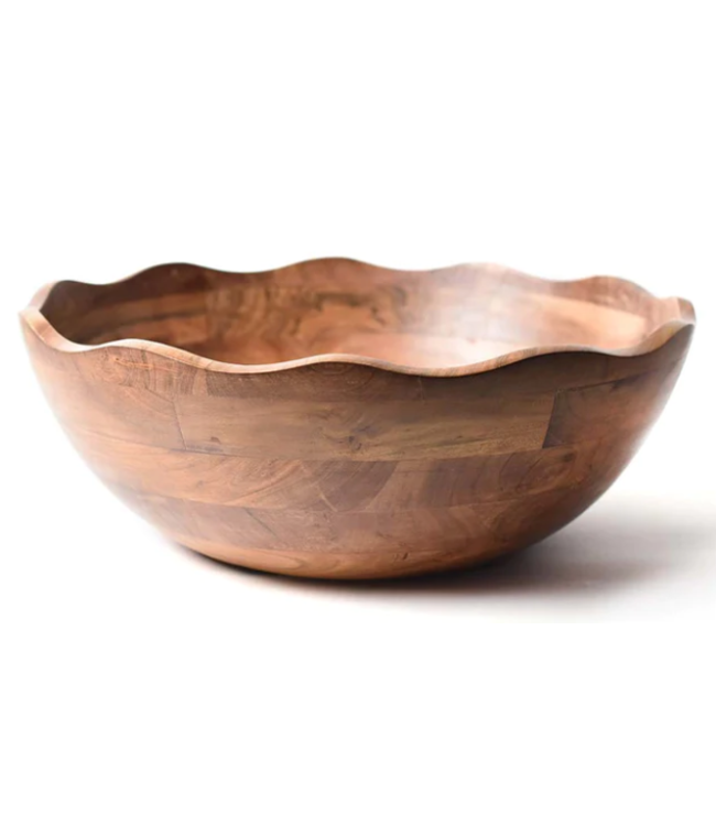 Fundamental Wood Large Ruffle Bowl