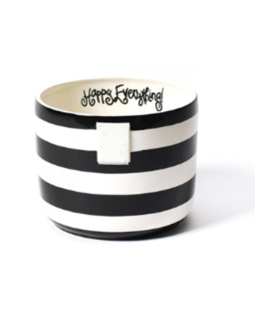 Black Stripe Happy Everything Mini Bowl