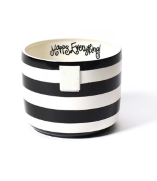 Black Stripe Happy Everything Mini Bowl