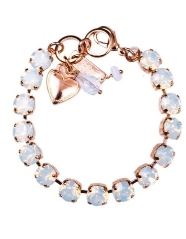 Mariana Must-Have Pave Bracelet in "White Opal"- Rhodium