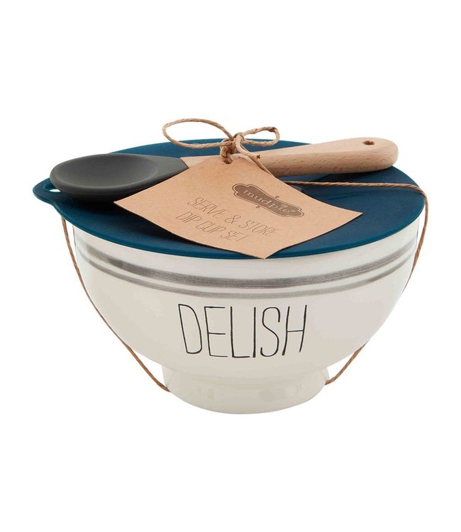 Mud Pie Delish Serve and Store Dip Cup Set