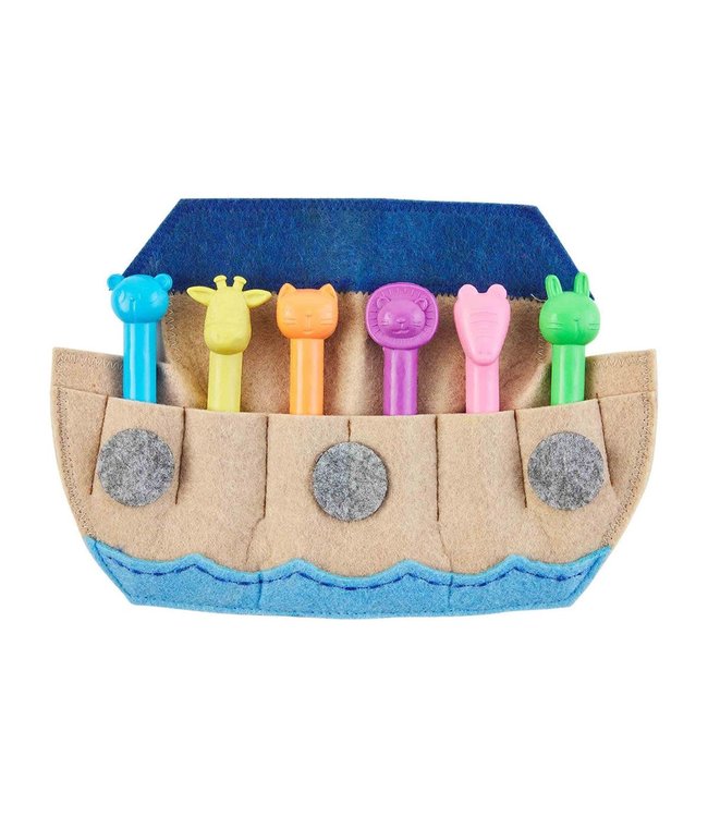 Mud Pie Noah's Ark Crayon Holder Set