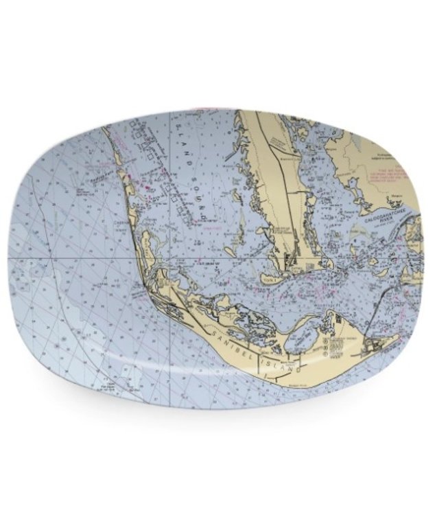 Mariposa Sanibel Chart Platter- Tray Chic
