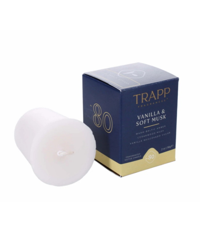 Trapp Fragrances #80 Vanilla & Soft Musk 2oz Votive Candle