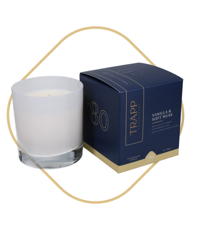 Trapp Fragrances #80 Vanilla & Soft Musk 7oz Candle in Signature Box