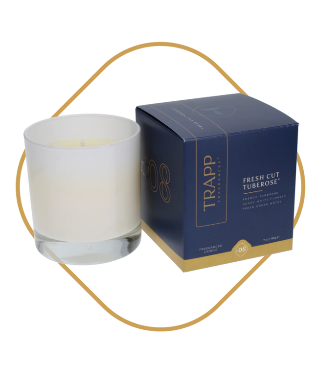 Trapp Fragrances #8 Fresh Cut Tuberose 7oz Candle in Signature Box