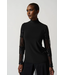 Joseph Ribkoff Silky Knit and Mesh Mock Neck Fitted Top 234230
