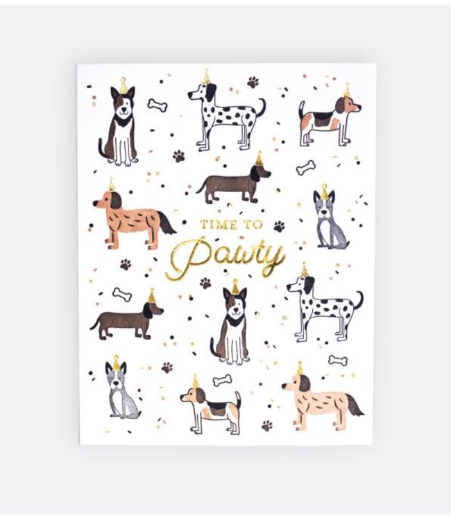 Party Hat Dogs Greeting Card
