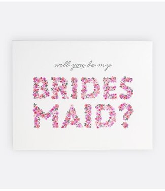 Bridesmaid Floral Greeting Card