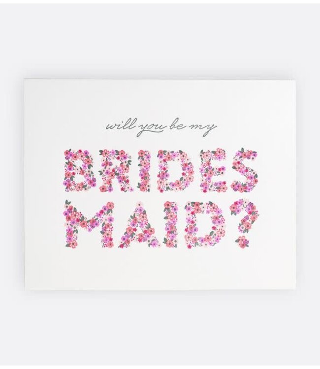 Bridesmaid Floral Greeting Card