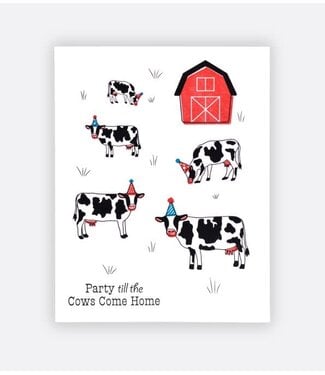 Party Cows Greeting Card
