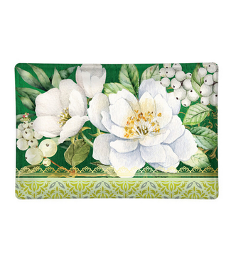Michel Design Works Winter Blooms Rectangle Glass Soap Dish