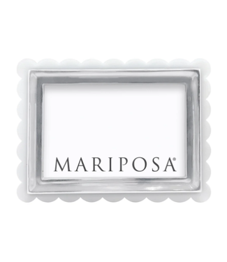 Mariposa White Acrylic Scallop 4x6 Frame|8028W