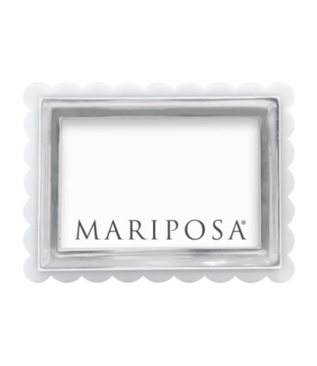 Mariposa White Acrylic Scallop 4x6 Frame|8028W