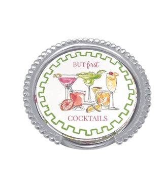 Mariposa R - But first...Cocktails Beaded Coaster Set|5508-P