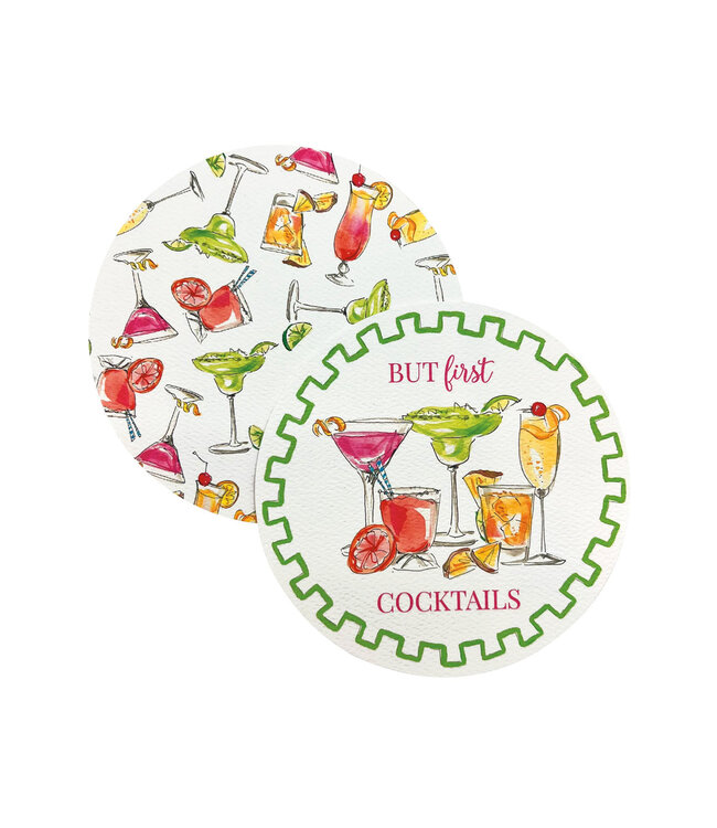 Mariposa But first...Cocktails Beaded Coaster Set|5508-P