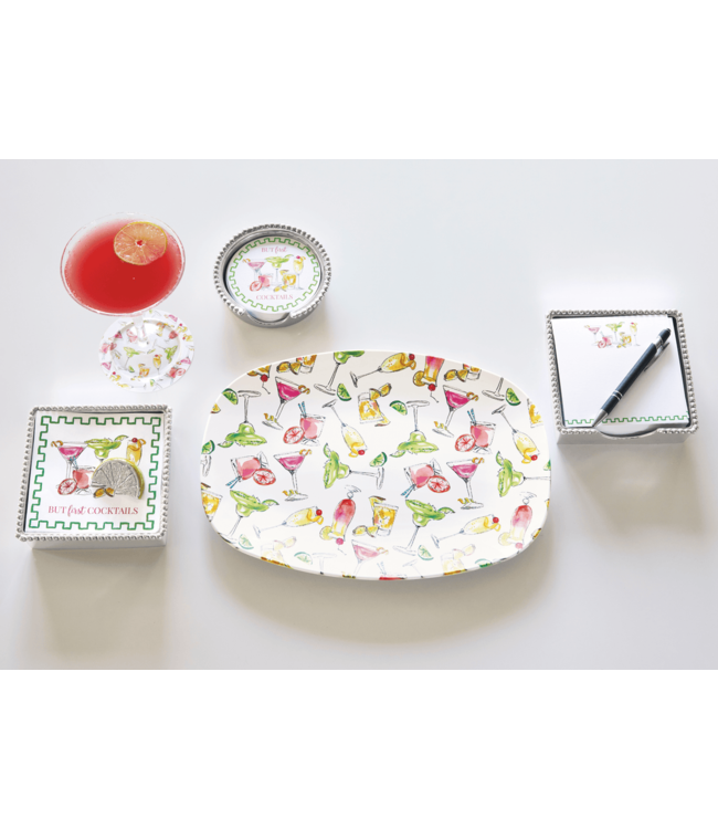 Mariposa But first...Cocktails Beaded Coaster Set|5508-P