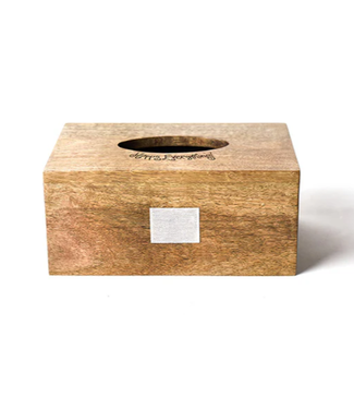 Happy Everything Mini Wood Rectangle Tissue Box