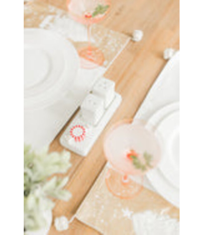 Nora Fleming S9 Salt  & Pepper - Pinstripes