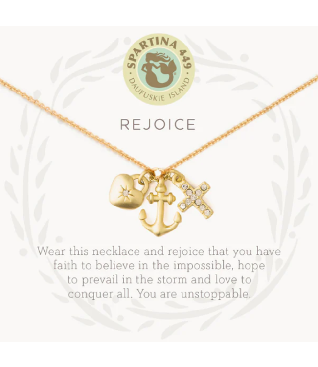 Spartina SLV Necklace 18" Rejoice/Faith Hope Love