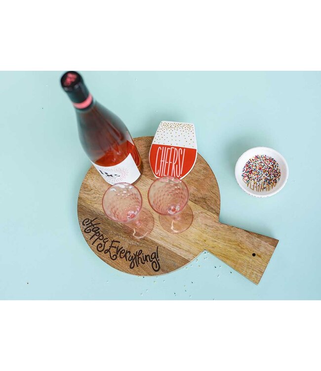 Happy Everything Mini Wood 10 Serving Board