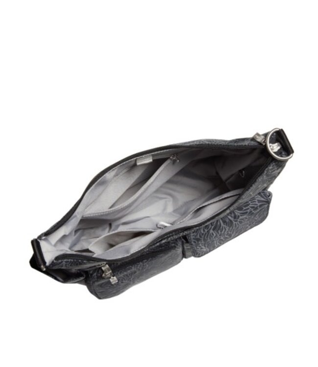 Modern Everywhere Hobo Bag- Midnight Blossom Print