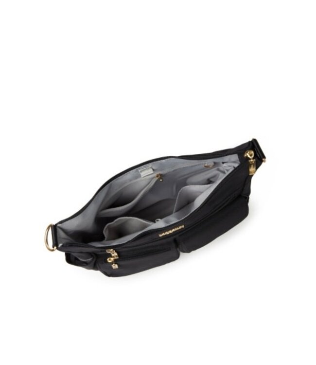Modern Everywhere Hobo Bag- Black w/ Gold Hardware