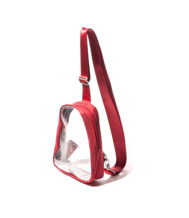 Clear Stadium Mini Sling - Red