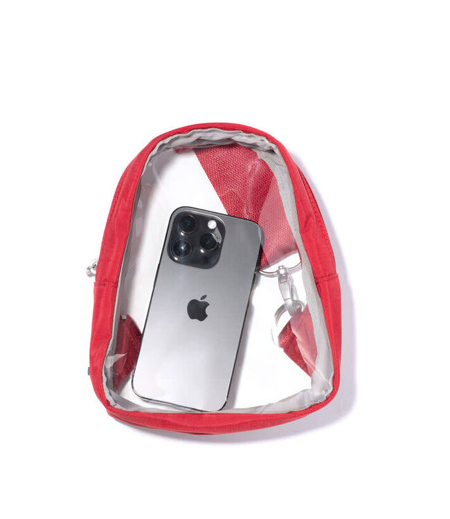 Clear Stadium Mini Sling - Red