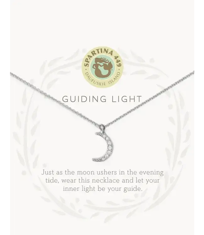 Spartina SLV Necklace 18" Guiding Light/Crescent SIL