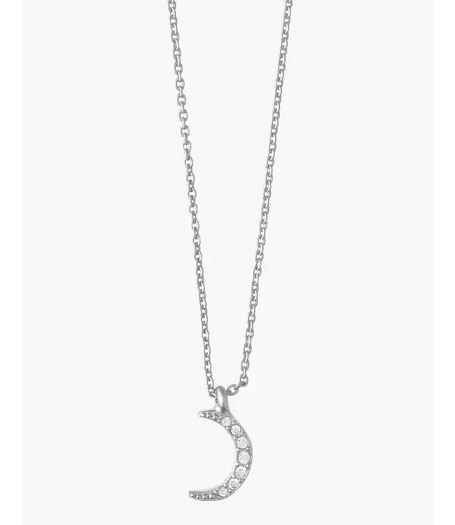 Spartina SLV Necklace 18" Guiding Light/Crescent SIL