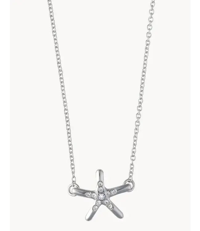 Spartina SLV Necklace 18" Shine/Starfish SIL