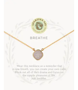 Spartina SLV Necklace 18" Breathe/Cream Druzy