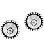 Brighton TWINKLE LRG SIL/STN POST EAR
