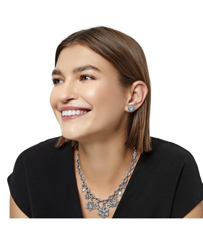 Brighton TWINKLE LRG SIL/STN POST EAR