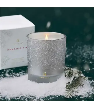 Thymes Frasier Fir Medium Flocked Collection Poured Candle