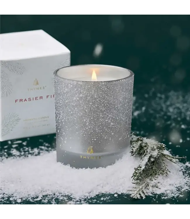 Thymes Frasier Fir Medium Flocked Collection Poured Candle