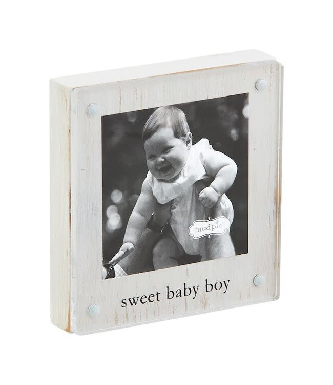 Mud Pie Sweet Baby Boy Acrylic Block Frame
