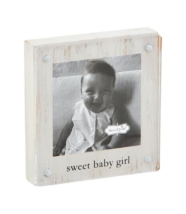 Mud Pie Sweet Baby Girl Acrylic Block Frame