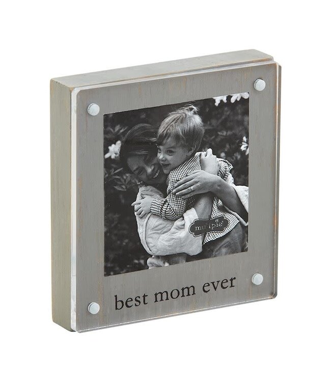 Mud Pie Best Mom Ever Acrylic Block Frame