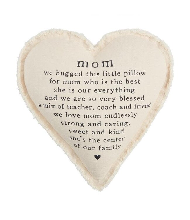 Mud Pie Mom Heart Pillow