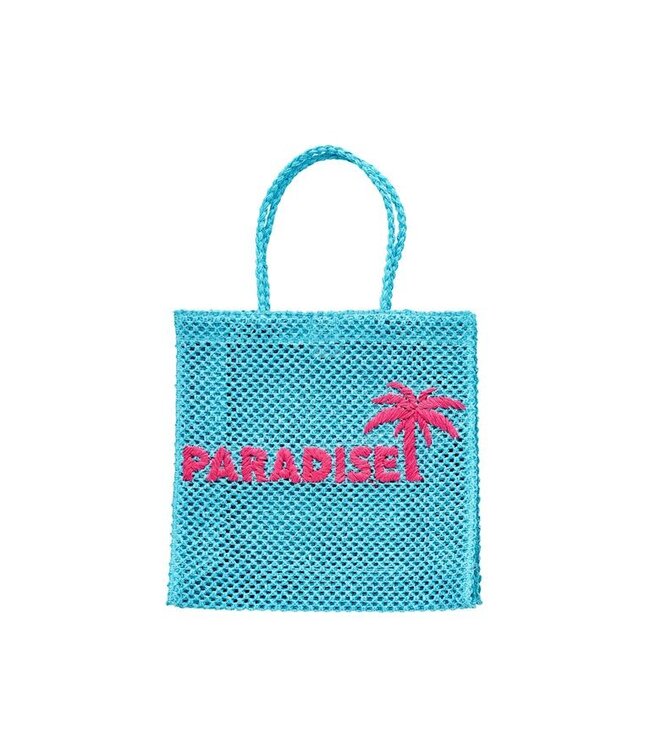 Mud Pie Woven Word Tote-Bl