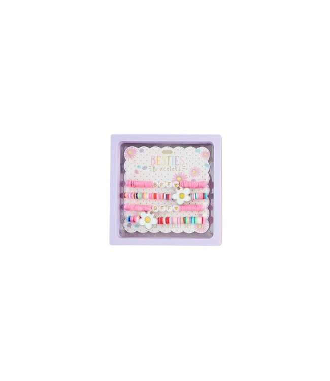 Mud Pie Flower Bff Beaded Bracelets