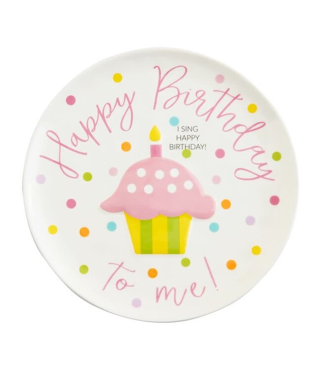 Mud Pie Birthday Girl Singing Plate